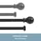 Kenney Mfg Kenney Ball 5/8" Standard Decorative Window Double Curtain Rod, 66-120", Matte Black KN75918NP - alternate 6